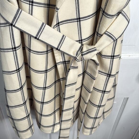 Pendleton Darcy Windowpane Plaid Virgin Wool Wrap Sleeveless Vest W1635 Sz M - Picture 6 of 10